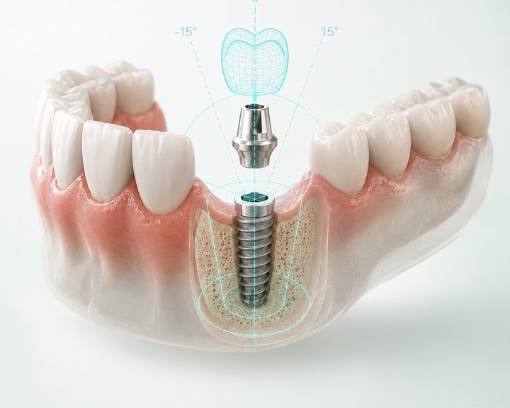 Dijital implant planlaması — implant açısı ve derinliğinin önceden belirlenmesi